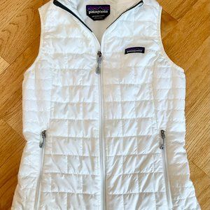 Patagonia Nano Puff Vest Birch White Full Zip Women's Size XS Retail $179.